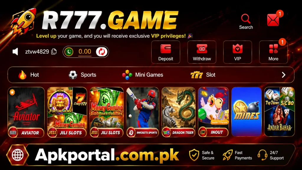 R777 Game interface