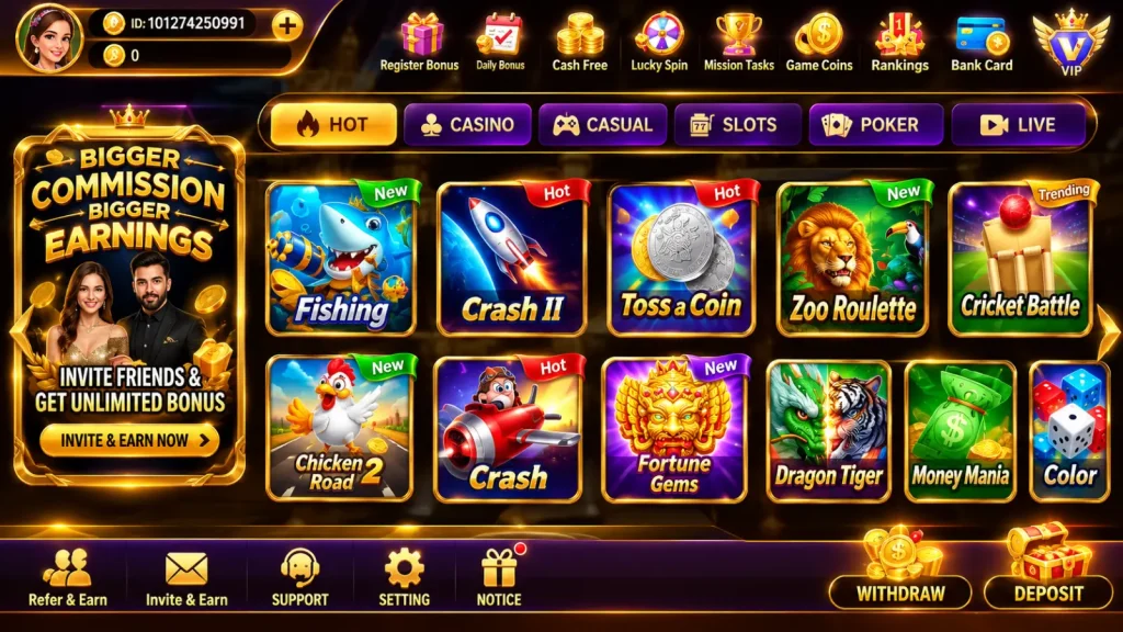 Royal X Casino interface